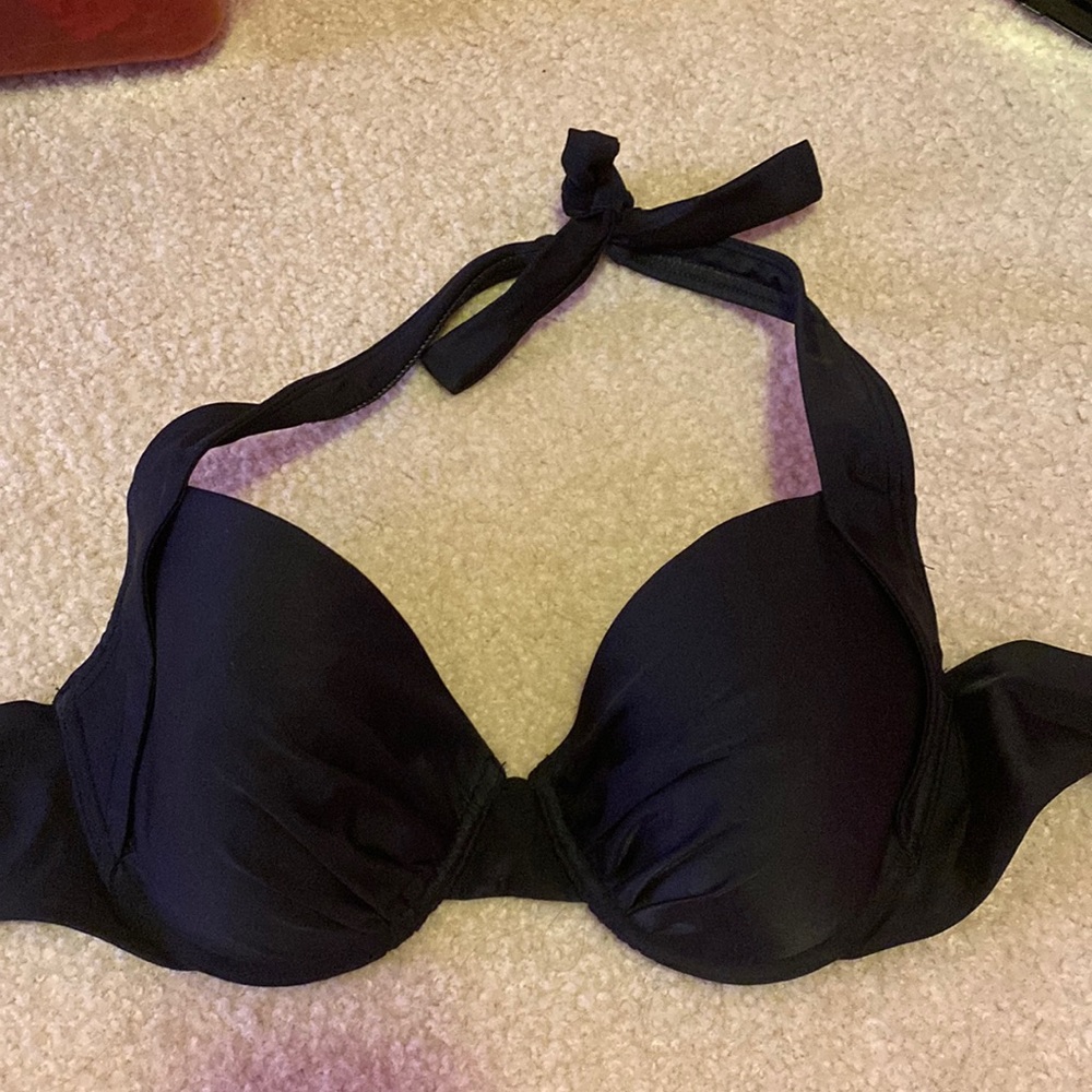 Black bra-style swim suit top